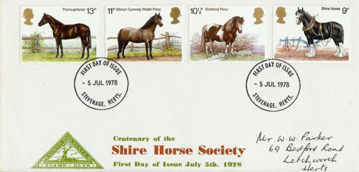 Shire Horse Society, North Herts Stamp Club