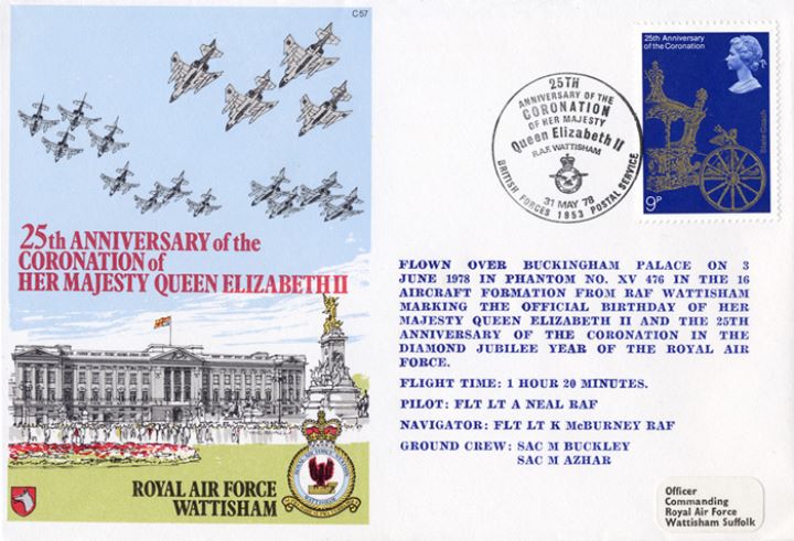 Coronation 25th Anniversary, Flypast over Buckingham Palace