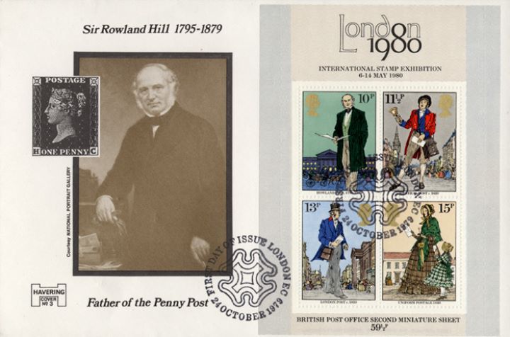 Rowland Hill: Miniature Sheet, Father of the Penny Post