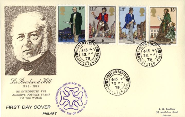 Rowland Hill: Stamps, Portrait