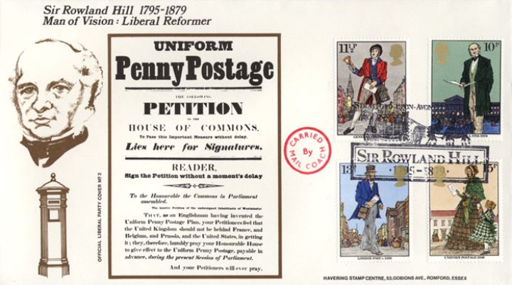 Rowland Hill: Stamps, Uniform Penny Postage