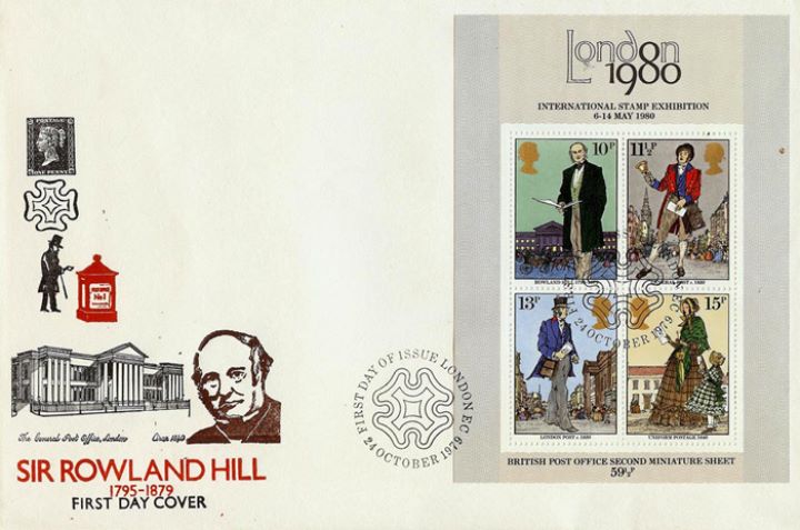 Rowland Hill: Miniature Sheet, The General Post Office