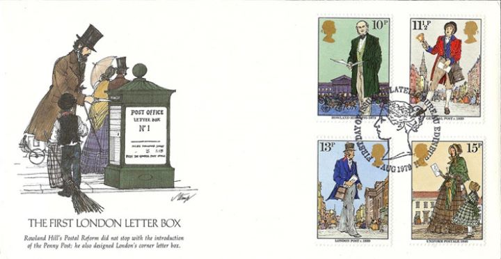 Rowland Hill: Stamps, First London Letter Box