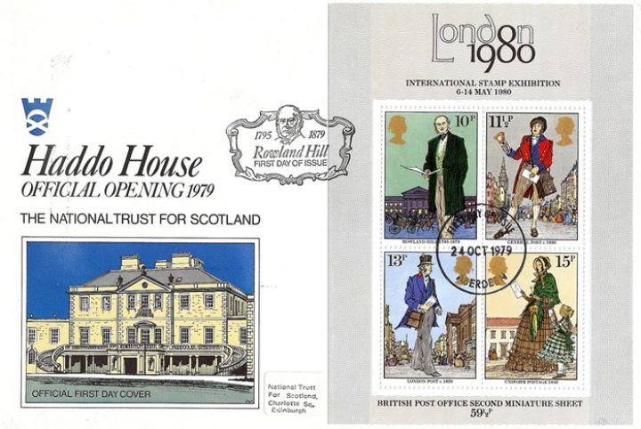 Rowland Hill: Miniature Sheet, Haddo House