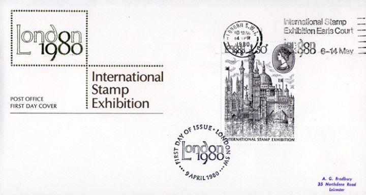 London 1980: 50p Stamp, Earl's Court Slogan