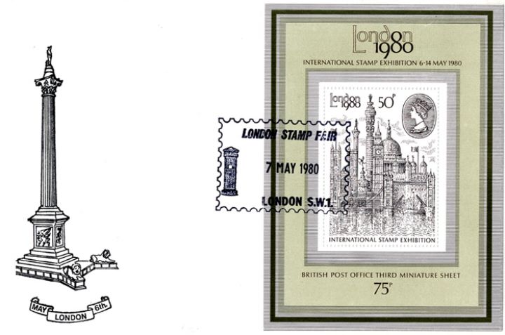 London 1980: Miniature Sheet, Nelson's Column