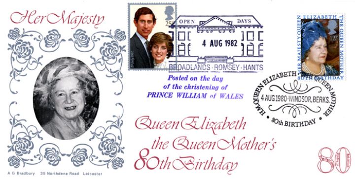 Queen Mother 80th Birthday, Double Dated Cover