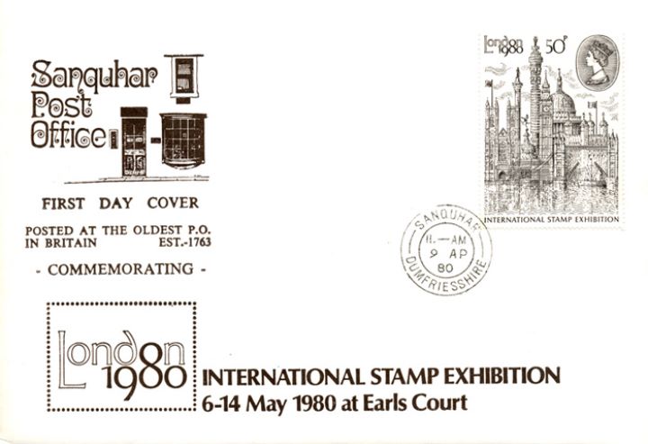 London 1980: 50p Stamp, Britain's Oldest Post Office