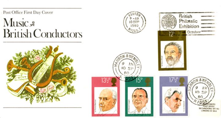 British Conductors, British Philatelic Exhibition Postmark