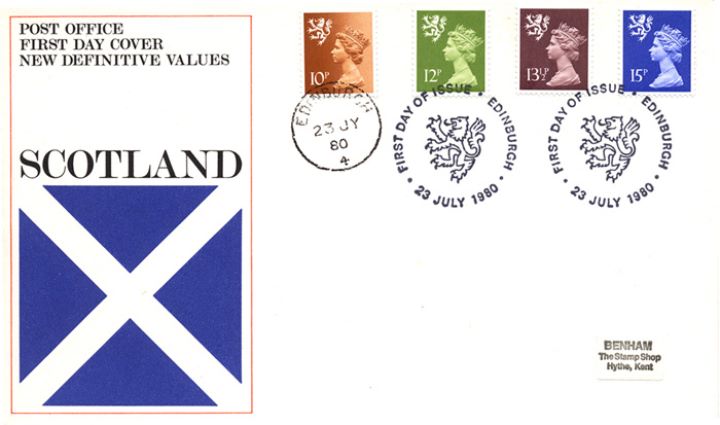 Scotland 12p, 13 1/2p, 15p, Flag of St. Andrew