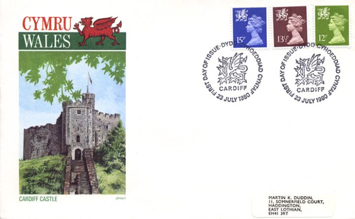 Wales 12p, 13 1/2p, 15p, Cardiff Castle