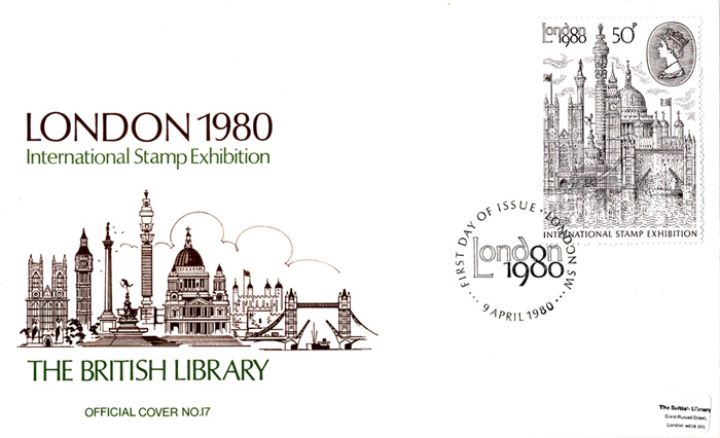 London 1980: 50p Stamp, London Skyline