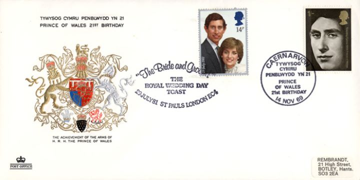 Royal Wedding 1981, Prince Charles Coat of Arms