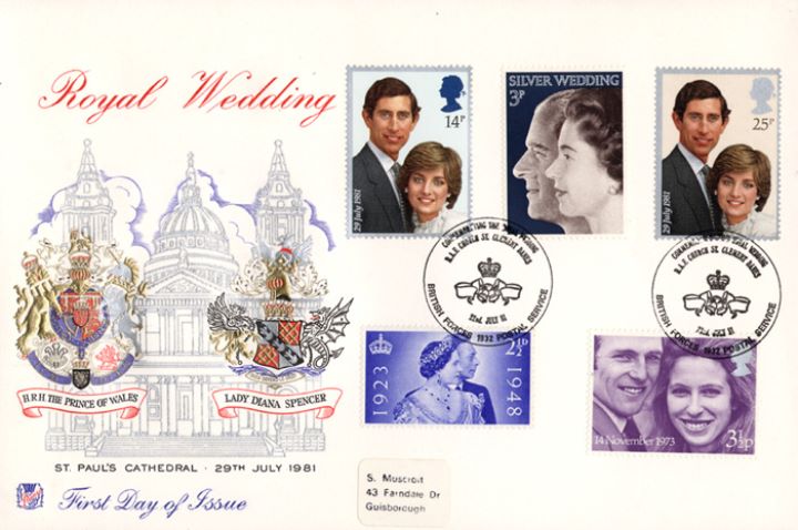 Royal Wedding 1981, Royal Family on British Stamps