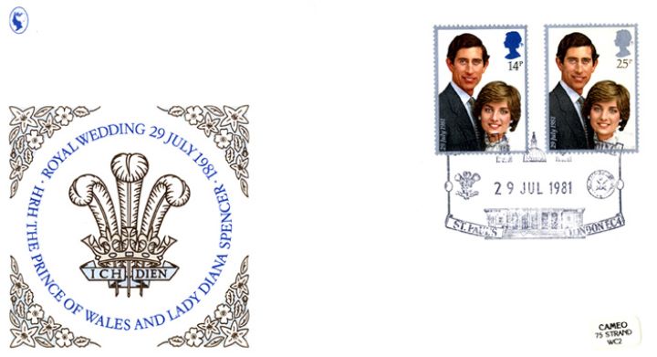 Cameo Stamp Centre, Wedding Day Postmark