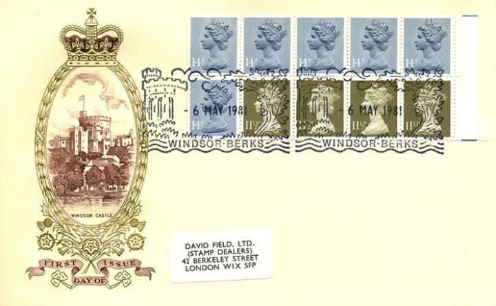 Counter: New Design: £1.30 Postal Hist 1 (Penny Black), Windsor Castle