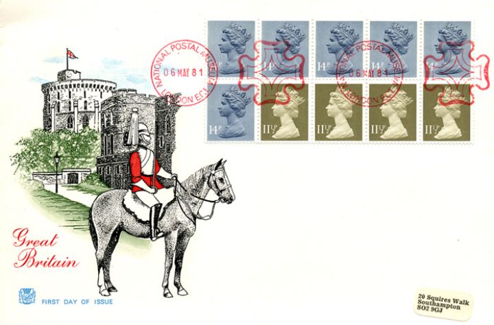 Counter: New Design: £1.30 Postal Hist 1 (Penny Black), Windsor Castle