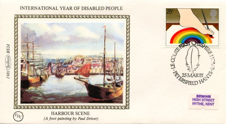 Year of the Disabled, Foot painting of harbour scene