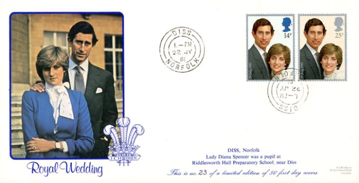 Royal Wedding 1981, Limited Edition CDS postmarks