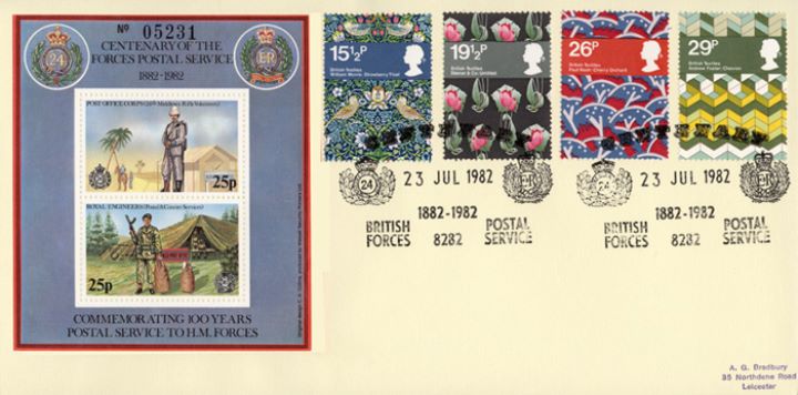 British Textiles, Centenary Forces Postal Service