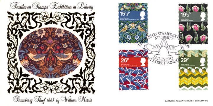 British Textiles, Strawberry Thief by William Morris at Libertys