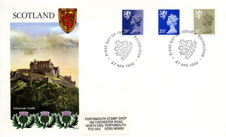 Scotland 16p, 20 1/2p, 28p, Edinburgh Castle