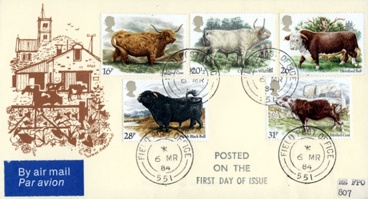 British Cattle, Farm Yard Scene