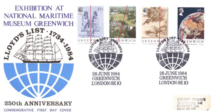 Greenwich Meridian, Lloyd's List 1734-1984