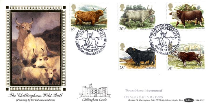 British Cattle, Chillingham Wild Bull by Edwin Landseer