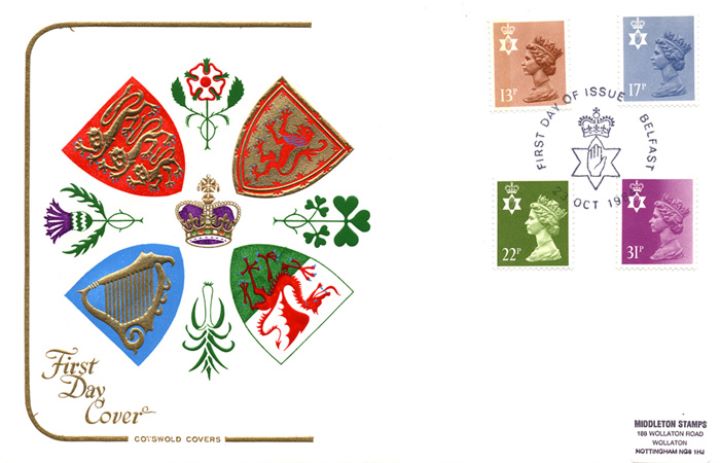 Northern Ireland 13p, 17p, 22p, 31p, Regional Coats of Arms & Emblems