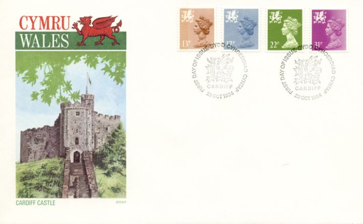 Wales 13p, 17p, 22p, 31p, Cardiff Castle