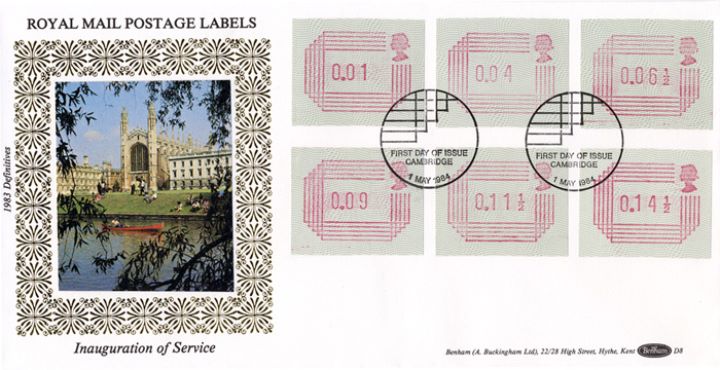 32 values 1/2p to 16p [Frama Labels], Cambridge