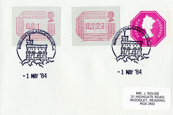 32 values 1/2p to 16p [Frama Labels], Postal Stationery