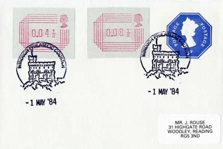 32 values 1/2p to 16p [Frama Labels], Postal Stationery