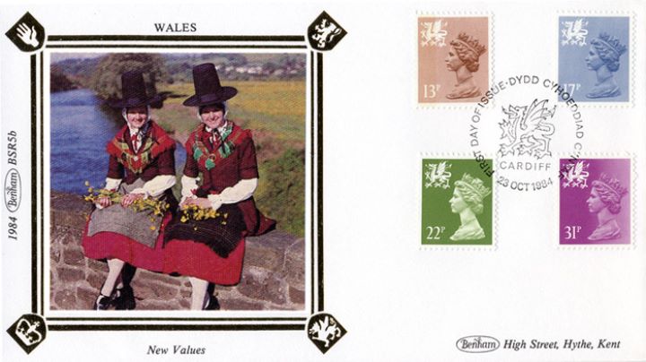 Wales 13p, 17p, 22p, 31p, Traditional Costume