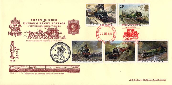 Famous Trains, Uniform Penny Postage