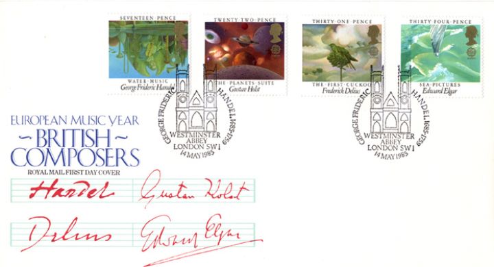 British Composers, Special Handstamps