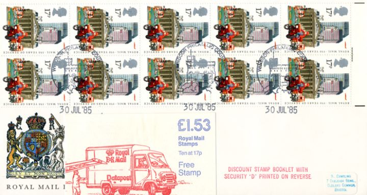 Counter: The Royal Mail: £1.53 Datapost, Datapost Lorry