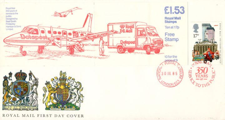 Counter: The Royal Mail: £1.53 Datapost, Royal Mail Transport