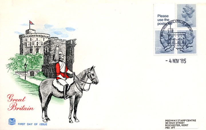 Vending: New Design: 50p Pillar Box (1p Discount), Windsor Castle