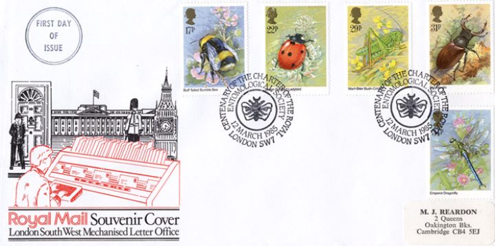 British Insects, Royal Mail Souvenir Cover