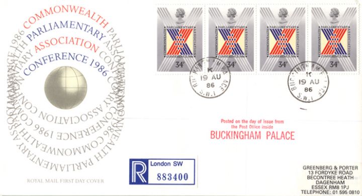 Parliament 1986, Buckingham Palace Postmark