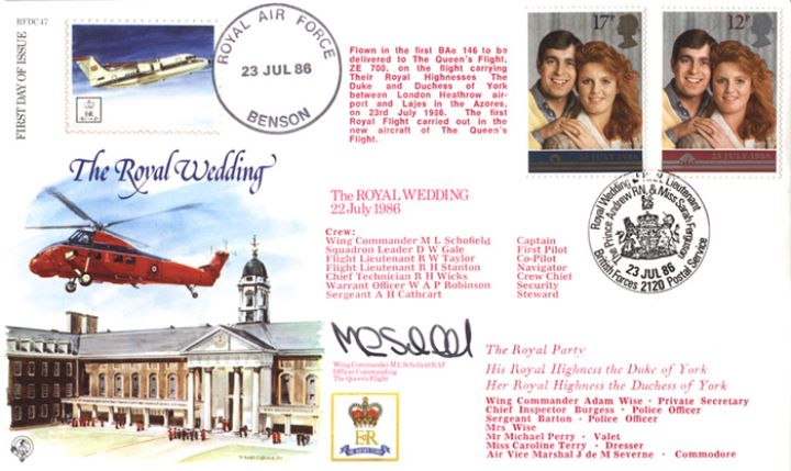 Royal Wedding 1986, Royal Flight