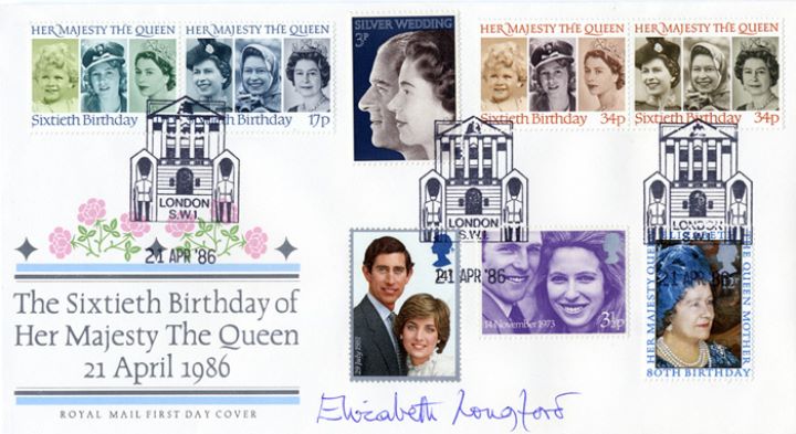 Queen's 60th Birthday, Countess Longford Signed