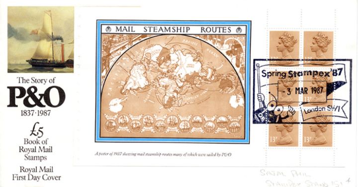 PSB: P & O - Pane 4, Mail Steamship Routes