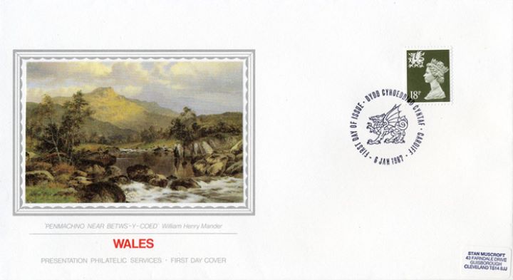 Wales 18p Olive-green, Penmachno near Betws-y-Coed