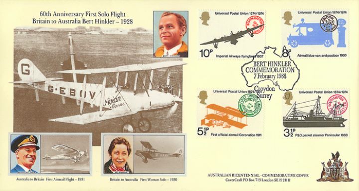 Bert Hinkler, First Solo Flight Britain/Australia