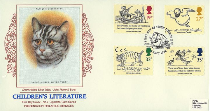 Edward Lear: Stamps, Short Haired Silver Tabby