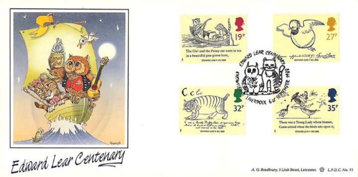 Edward Lear: Stamps, The Owl and the Pussycat