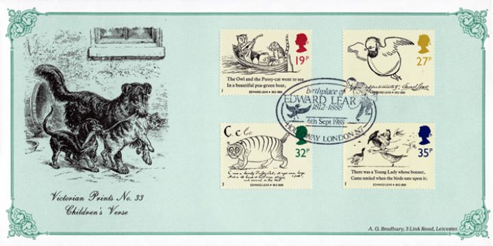 Edward Lear: Stamps, Cats & Dogs